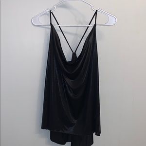 Black metallic tank top.